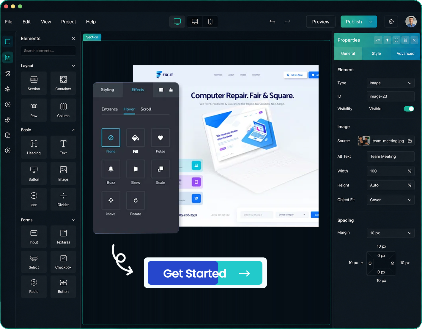 Built-In Animations & Interactions