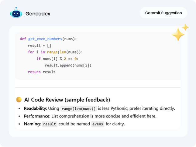GenCodex Auto Review Code in minutes