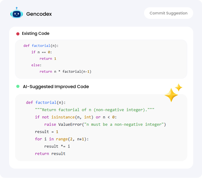 GenCodex AI-powered Code Suggestion