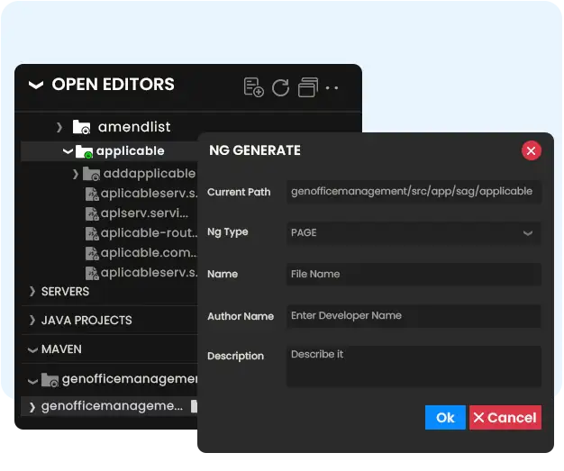 GenCodex Create a file folder in file structure