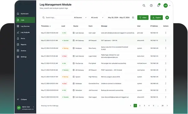 Log Management Module
