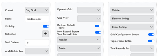 Property Window Sag Grid