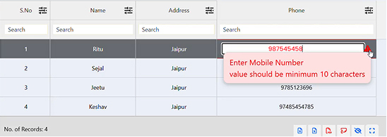 Saggrid Data Editing